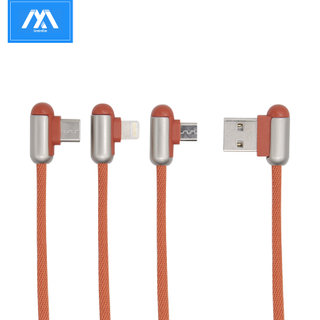 Knight 3 in 1 USB Data Sync Charger Charging Type-C Micro Mobile Phone Cable for iPhone Samsung Android