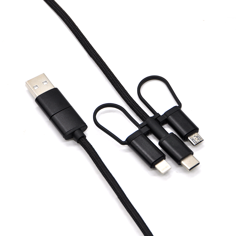 New 5 in 1 Nylon Braided Multi Super Fast USB Charging Cables Support Full Protocols Charging for any phone models 