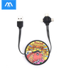Drum design scaling 3 in 1 typec lightning micro usb charging cable 