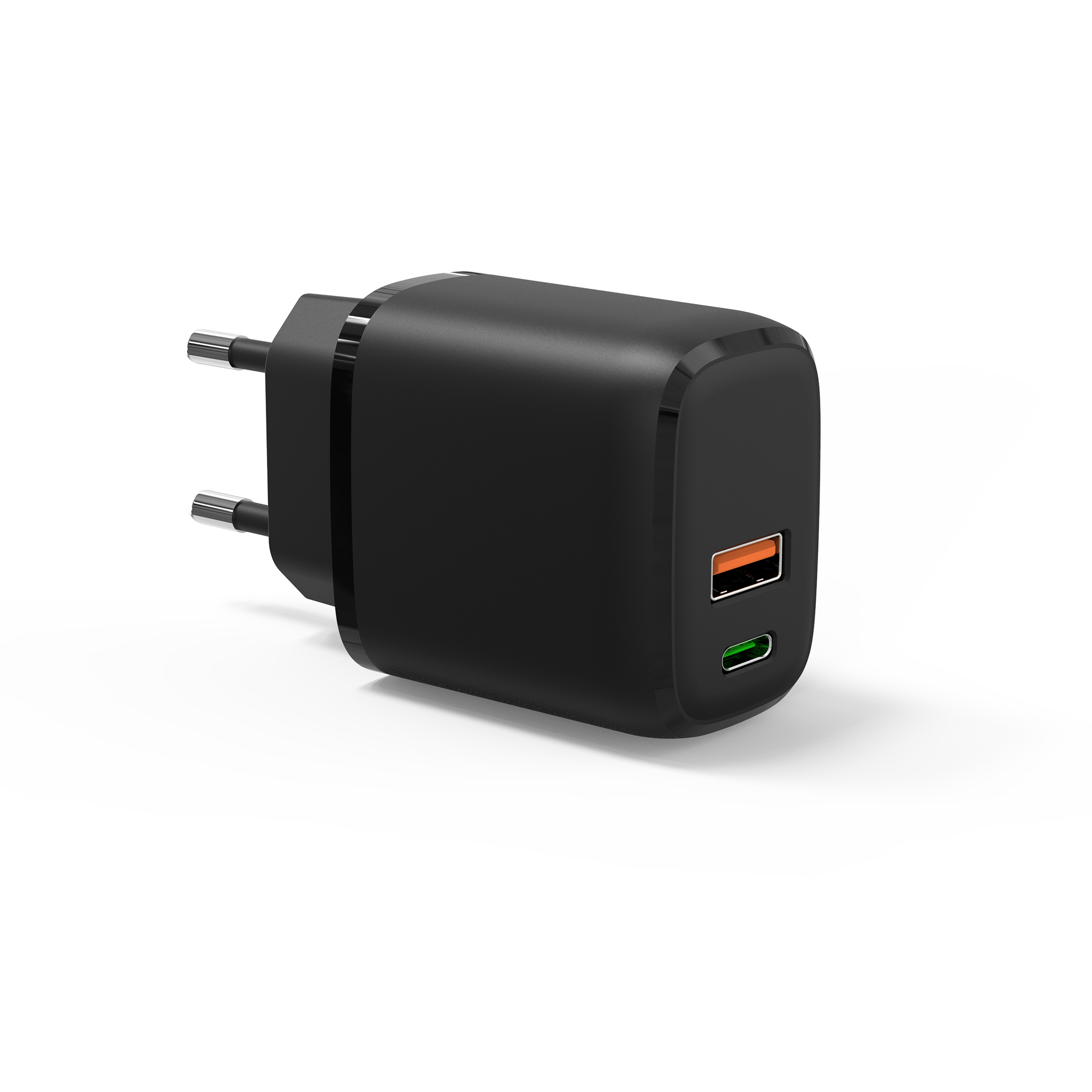 Newest US EU UK Plug Multi USB Round Shape Dual 2 Ports 20W QC3.0 USB C OEM Fast Charging Travel Pd Qi Wall Charger