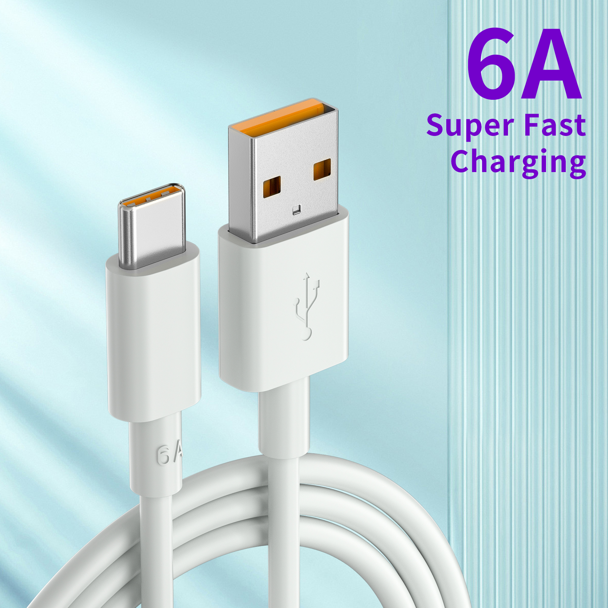 1m 6A Fast Mobile Phone Charging Type-C Data 3FT Cable Suitable 6A Original Cable 5A USB-C for Huawei Cable /Android Original
